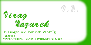 virag mazurek business card